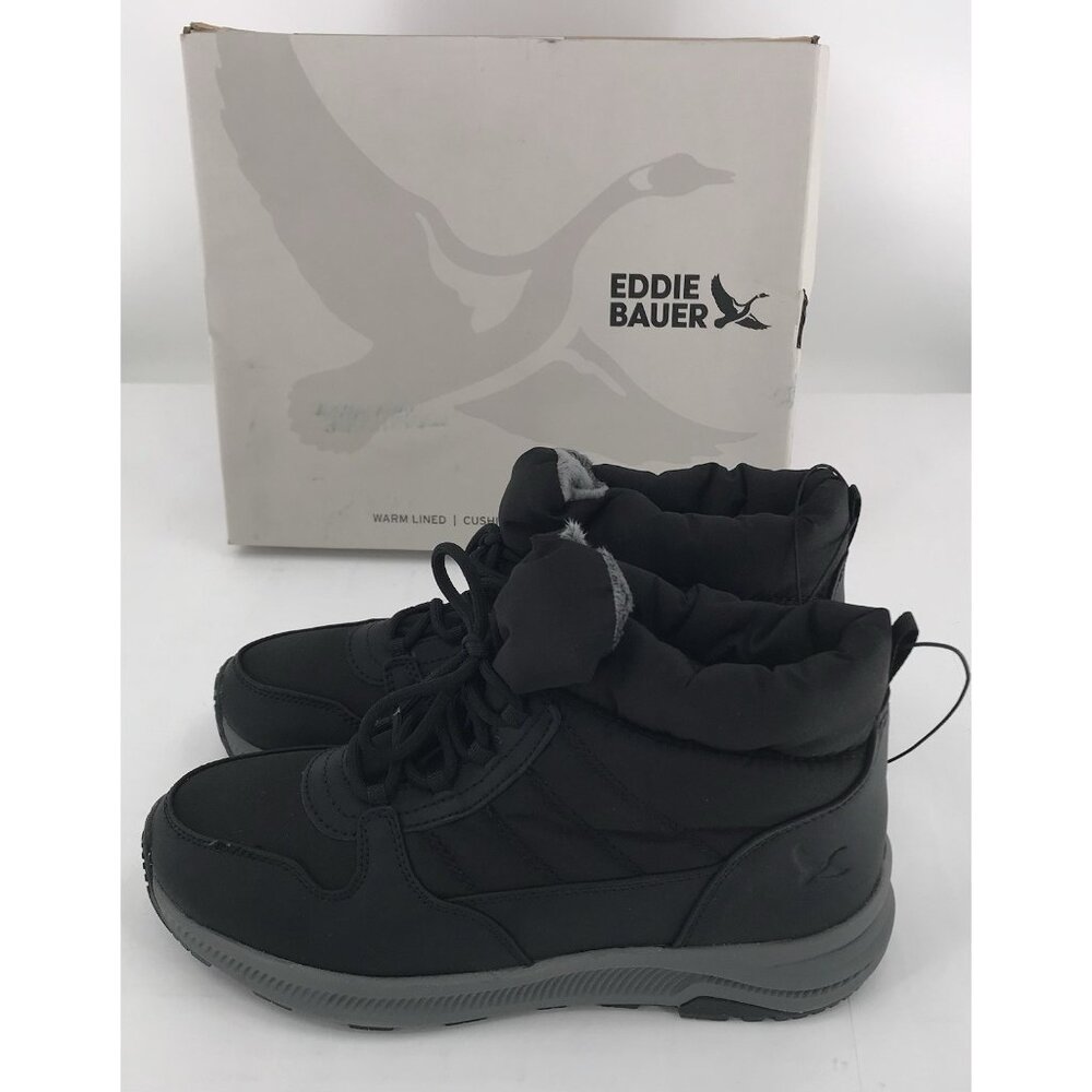 Eddie‎ Bauer Cozy Balasana Winter Boots Womens Size 9 Black Warm & Comfortable